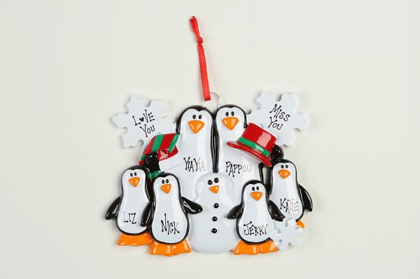 6 Penguins Making Snowman