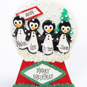 Penguin Snow Globe - Family of 4 Tabletop