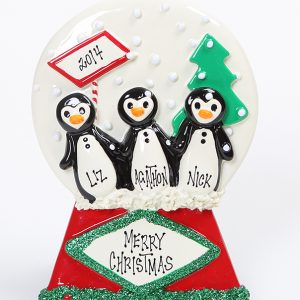 Penguin Snow Globe - Family of 3 Tabletop