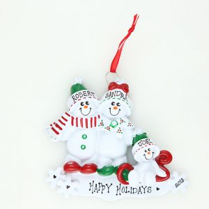 Snowman Sled - Family of 3