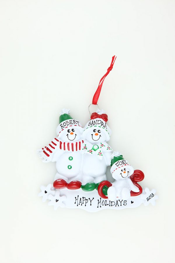 Snowman Sled - Family of 3