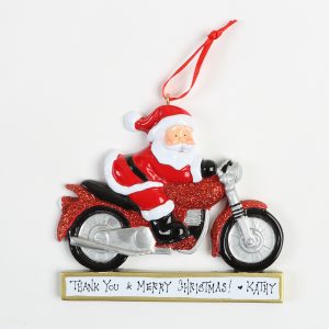 Santa on his big red motorcycle!