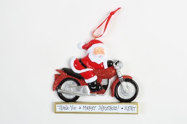 Santa on his big red motorcycle!