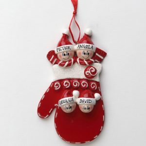 Red Mitten Family of 4