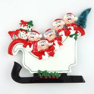 Santa Sleigh Tabletop – Family of 5