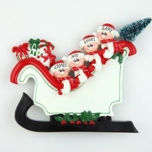 Santa Sleigh Tabletop – Family of 4