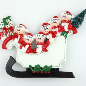 Santa Sleigh Tabletop – Family of 6