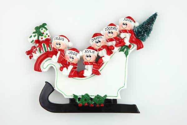 Santa Sleigh Tabletop – Family of 6