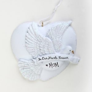 WHITE GLITTER DOVE * * SOLD OUT * *