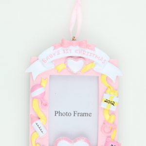 Baby’s 1st Christmas Photo Frame in Baby Pink