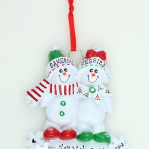 Snowman Sled Couple