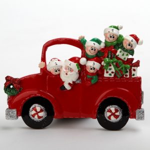 Santa & Mrs Claus Christmas Car Tabletop - Family of 6