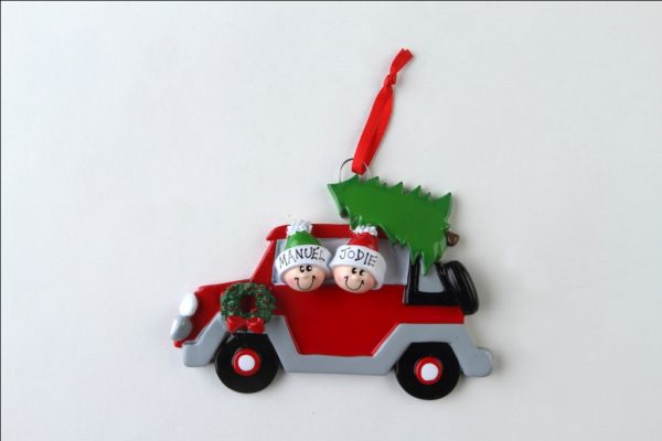 Christmas Car Couple - Family of 2