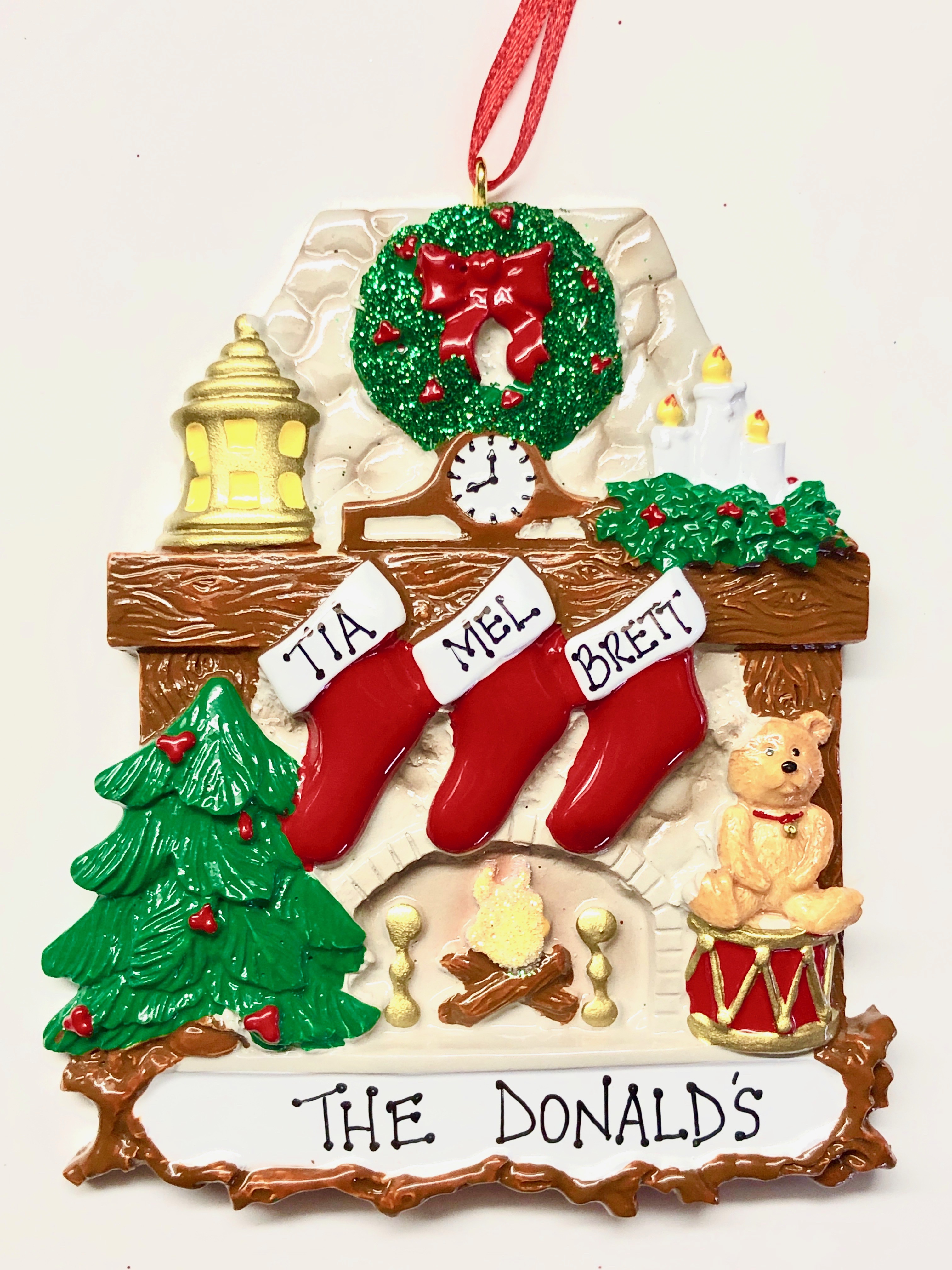 Fireplace Stockings Family Of 3 Mad About Christmas